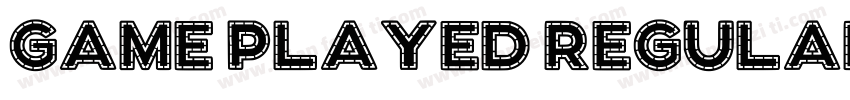 Game Played Regular字体转换